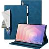 Auslbin Cover per Samsung Galaxy Tab S11 Ultra 2025 14.6 Pollici SM-X930 SM-X936 Custodia di Tablet in Pelle PU in Stile Classico Anti-Fall Case di Scheda Protettiva con Slot per Carte Blu