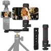 WEWOGA Osmo Pocket 4/3 Telefono Supporto compatibile con DJI Osmo Pocket 4/3, Espansione Monitor Adattatore 360°Telefono Clip con 1/4 & Freddo Scarpa per Creator Combo Treppiede Selfie Bastone, Vlogging