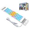 Ouitble Cavo PC RGB Striscia LED Scheda Madre ARGB Scheda Grafica 24/8 Pin Copertura Cavo PC per Scheda Madre PC 24 Pin, Cavo di Alimentazione 60 Cm (24PIN)