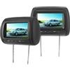 aqxreight Display per Poggiatesta, 2 Pezzi 7 Pollici Controllo Poggiatesta Regolabile Monitor Video LCD Display Nero Universale
