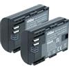 vhbw 2x batteria compatibile con Canon EOS 7D Mark II, 70D, 90D, R, 6D Mark II, 80D, R5 C, 7D, R5 fotocamera (1300mAh, 7,4V, Li-Ion), infochip