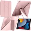 A-BEAUTY Custodia Compatibile con iPad 10.2 Pollici (9a/8a/7a Generazione, 2021/2020/2019) / iPad Air 10.5 2019 / iPad Pro 10.5 2017 con Portapenne, Chiaro Antiurto, 6-in-1 Supporto, Rosa