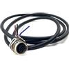 bayzconn M12 4 poli cavo connettore femmina, un cavo di montaggio posteriore dritto codificato 1 metro impermeabile femmina di aviazione Presa elettrica non schermata IP67 sensore Socket (1M)