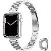 CSJCUBIC Cinturino compatibile con Apple Watch Cinturino 10 9 8 7 6 5 4 3 2 1 Serie SE per le donne, cinturino di ricambio sottile e in acciaio inox per iWatch