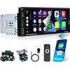 Ohradio Autoradio 1 Din Schermo 6,9 Wireless CarPlay Android Auto | Bluetooth, Mirror Link, Radio FM, USB-C, EQ, SWC, Retrocamera, MIC, Telecomando