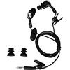 SYH&AQYE Cuffie Sportive Impermeabili con Cavo Corto, Auricolari Sportivi Cablati, Cuffie in Ear Impermeabili con Sostituisci Tappi per Le Orecchie per Nuoto Corsa Surf(Nero)