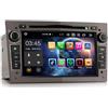 Erisin 8-Core 6GB+128GB Android 14 Autoradio Bluetooth GPS Navigatore per Opel Corsa D Astra H Meriva Corsa C Zafira Combo Signum Vivaro Carplay Android Auto WiFi 4G DSP Lettore CD DVD RDS DAB+ Canbus