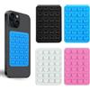 NOWEISU Ventosa per Telefono Doppia Faccia, 4 Pezzi Ventose per Telefono | Ventosa Telefono, Supporto per Telefono Adesivo in Silicone per Selfie e Video, Rilasciare Entrambe le Mani
