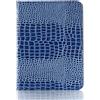 DMaos per iPad 11th (A16) 11'' 2025, iPad 10th 10.9'' 2022 Custodia da donna, Smart Cover Folio in pelle sintetica coccodrillo con porta matite per carte - Blu