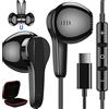 ASKUBSKU Cuffie USB C per Samsung A37 A57 5G A35 Galaxy A36 A56 A26 S24 FE POCO X8 | In Ear Magnetici Auricolari Tipo C con Microfono Cavo HiFi Stereo Auricolare per iPhone 16e 17 Google Pixel 10 9a Xiaomi 17T