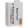 Blumax Gold Edition batteria sostituisce Canon LP-E8 compatibile con Canon EOS 550D 600D 650D 700D 1260mAh 7,4V 9,3Wh
