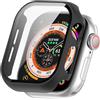 Generic Custodia per Apple Watch 11, 42 mm, 46 mm, in vetro temperato, rigido, ultra sottile, per Apple Watch 11 (nero, 42 mm)