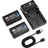 DSTE EN-EL1 Batteria (2 Pezzi) e Caricatore Compatibile con Nikon Coolpix 4300 4500 4800 5400 5700 775 8700 880 885 995 E880