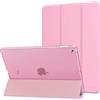 MoKo Cover Custodia Per iPad 6a/5a Gen.2018/2017 da 9,7, Fiore Rosa | Ultra Sottile Leggero Custodia con Funzione di Auto Sveglia/Sonno Retro Semi-Trasparente Rigido
