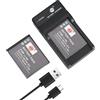 DSTE 2-pacco LI-70B Batteria + Caricabatteria per Olympus FE-4020 FE-5040 VG-110 VG-120 VG-150 VG-160 X-990