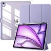 TiMOVO Cover per iPad Air 13 Pollici M4/M3/M2, Taro Viola | Con Portapenne, Custodia Protettiva Sottile con Supporto Trifold, Scocca Posteriore Trasparente, Auto Sveglia/Sonno
