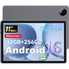 Hasskya Tablet Da 11 Pollici Android 16, Octa-Core, 32GB RAM + 256GB ROM | 1TB Espandibile, FHD 1920x1200, GPS, Widevine L1, 8000mAh, Fotocamera 8MP+13MP, Wi‑Fi6, Bluetooth 5.2, Grigio