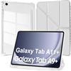 EspZanthic Custodia per Samsung Galaxy Tab A11+ Plus/A9+ Plus 11 Pollici (2025/2023) con Portapenne, 6-in-1 Angoli di Visione Multipli Supporto a Forma di Y, Cover Trasparente Posteriore