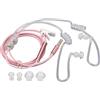 Dioche Tubo 'aria HAir Tube Auricolari Cuffie Ergonomiche con Riduzione del Rumore Senza Radiazioni Design Binaurale da 3,5 Mm per, Laptop - Leggero e Portatile (PINK)