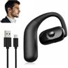 Ouitble Auricolari Aperti Bluetooth V5.4 Auricolare a Orecchio Singolo Cuffie Sportive Senza Fili 180 ° Rotazione con Ganci Cavo USB C per Business Guida Sport Ufficio