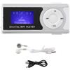 ciciglow MP3 Sportivo, Mini Lettore Musicale Portatile Estensione da 16 GB con Torcia a LED Schermo LCD con Clip Posteriore Lettore MP3 con Auricolare e Cavo USB(Argento)