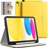 JETech Custodia Business per iPad (A16) 11ª/10ª Gen, Giallo | Per 2025/2022 Modello, Cover Design in Pelle PU, Porta Pencil e Tasca, Visione Multi-Angolo