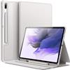 JETech Custodia per Samsung Galaxy Tab S8 Plus/S7 FE/S7 Plus 12,4, Argento | Per 2022/2021/2020 Modello, Supporto Multi-Angolo, S Pen Holder, Cover Protezione Sottile, Auto Svegliati/Sonno