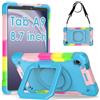 KATUMO Cover per Samsung Galaxy Tab A9 8,7 Pollici 2023 SM-X110/X115/X117, Antiurto Supporto Girevole a 360° e Tracolla Regolabile Staccabile Custodia Protettiva, Samsung Tab A9 8,7(Camo Blu)