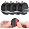 Stouchi Airtag Supporto IPX8 impermeabile (4Pack), custodia per Airtags con adesivo 3M VHB,supporto per etichette d'aria in PC,più resistente per biciclette,sci,cassette degli attrezzi,tosaerba-nero