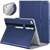 DTTO Custodia per iPad 9,7 pollici 5a/6a generazione 2018/2017 con supporto per Apple Pencil e supporto in pelle per Apple iPad 9,7, compatibile anche iPad Pro 9.7/Air 2/Air, blu navy