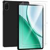 MEMELOKA Cover per Honor Pad X8b/Honor Pad X8a 11 Pollici + 2 Pezzi Vetro Temperato, Morbido Silicone [Antiurto] Custodia Leggero [Anti-Graffio] Bumper Case TPU Protettiva Custodia, Nero