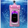 Generic Custodia impermeabile per cellulare, galleggiante, impermeabile, con touchscreen, custodia universale per cellulare, fotografia subacquea, per nuoto, rafting, immersioni (rosa, 26 x 11 cm)