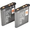 DSTE DE LI-40B LI-42B DSTE DE 3.7V (2-Pack) Batteria di ricambio compatibile con Fuji NP-45, Kodak KLIC-7006 LB-012, Olympus IR-300 FE-150 Stylus 700 TG-310 Serie X