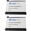Trade-Shop - 2 batterie agli ioni di litio da 3,85 V/1800 mAh, compatibili con Insta360 One X2, sostituisce IS360X2B Action Cam a 360°