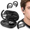 TICFOX Auricolari aperti H06 Auricolari wireless Bluetooth con cancellazione del rumore ENC Microfono integrato Auricolari sportivi BT 5.4 per allenamenti di corsa 25 ore di riprod (Nera)