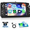 Inefala 2G+64G Autoradio Android per Toyota Corolla E120 2000-2006 | 7 Pollici Touchscreen 2 DIN, Wireless CarPlay, Android Auto, GPS, WiFi, BT, RDS/FM, USB, SWC, Mic, Retrocamera