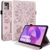 LSPCASA Custodia per Lenovo Idea Tab 11 Pollici 2025 TB-336ZU TB-336FU Folio Flip Cover in Pelle PU Protettiva Con Funzione Stand Porta Carte per Lenovo Idea Tab 11 Rosa