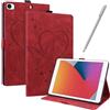 JayModCase Custodia per iPad Mini 5 / Mini 4 / Mini 3 / Mini 2 Pelle PU Flip Stand Cover, Angolo di Supporto Regolabile Auto Sveglia/Sonno(Rosso)