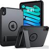 YINLAI Custodia per iPad mini 7 2024 (A17 Pro) e iPad mini 6 2021, con supporto magnetico e supporto per Apple Pencil - Custodia sottile con supporto regolabile per iPad mini 7/6. 8,3 pollici, nero
