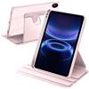 A-BEAUTY Custodia Rotante Compatibile con Xiaomi Redmi Pad 2 9.7 Pollici 2026, con Portapenne, Trasparente Cover Antiurto, Auto Svegliati/Sonno, Rosa
