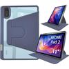 idudao Custodia Cover per Xiaomi RedMi Pad 2 11 pollici 2025,360 rotazione multi-angolo trasparente Indietro Case per tablet con portapenne, Blu