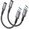 deleyCON 2x Adattatore USB-C a USB 10 Gbps - Presa C a Spina A - Cavo per iPhone Serie 17/16/15, iPad, Galaxy Serie S25/S24/S23, A56, A16, Laptop, SSD, HDD, Notebook, CarPlay ecc.