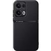 Kepuch Cover per Oppo Reno 13 Pro 5G China - Custodia Case Piastra Metallica Incorporata Litchi Grano - Nero