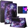 LSPCASA Protettiva Cover Compatibile Con Lenovo Tab P11 Gen 2 11.5 Pollici PU Materiale Cover Lenovo Tab P11 2nd Gen Con Slot Per Carte TPU Custodia, Farfalla viola