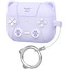 Generic Custodia in silicone per AirPods Pro 2 XDcase Retro Cat Cartoon (viola)
