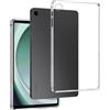 REY Cover in Gel TPU Trasparente per Samsung Galaxy Tab A9 8,7, Ultra Sottile 0,33 mm, Morbido Flessibile, Custodia Silicone