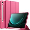 JETech Custodia per Samsung Galaxy Tab S10 Lite/S10 FE/S9 FE 10,9, Rosa | Cover TPU morbido, Porta S Pen, Supporto Tri-fold, Auto Svegliati/Sonno
