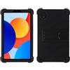 Generico Custodia Per Redmi Pad SE 8.7 - Leggera custodia protettiva antiurto per bambini morbida Silicone Case Cover per Xiaomi Redmi Pad SE 8.7 inch (Nero)