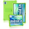 Generic Custodia per tablet Teclast P50/P50S da 11 pollici, in morbido silicone con supporto antiscivolo, antiurto e resistente alle cadute, verde