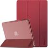 EasyAcc Cover Custodia Compatibile con iPad 9.7 iPad 6a 2018/iPad 5a 2017 | Custodia Smart Cover Posteriore Opaca Traslucida per iPad 9,7 Pollici A1822 A1823 A1954 A1893, Vino rosso